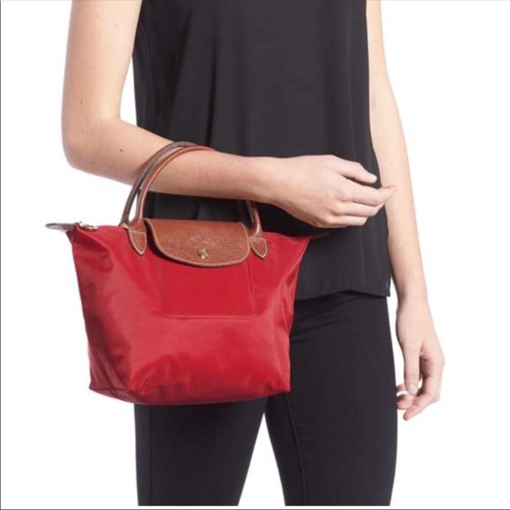 Red longchamp bag NWT